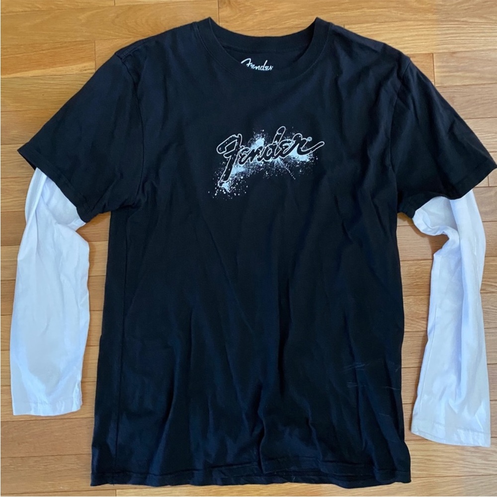 NWT Fender Rock and Roll Lifestyle Black and White Long Sleeve T-Shirt Size  XXL - Picture 4 of 16